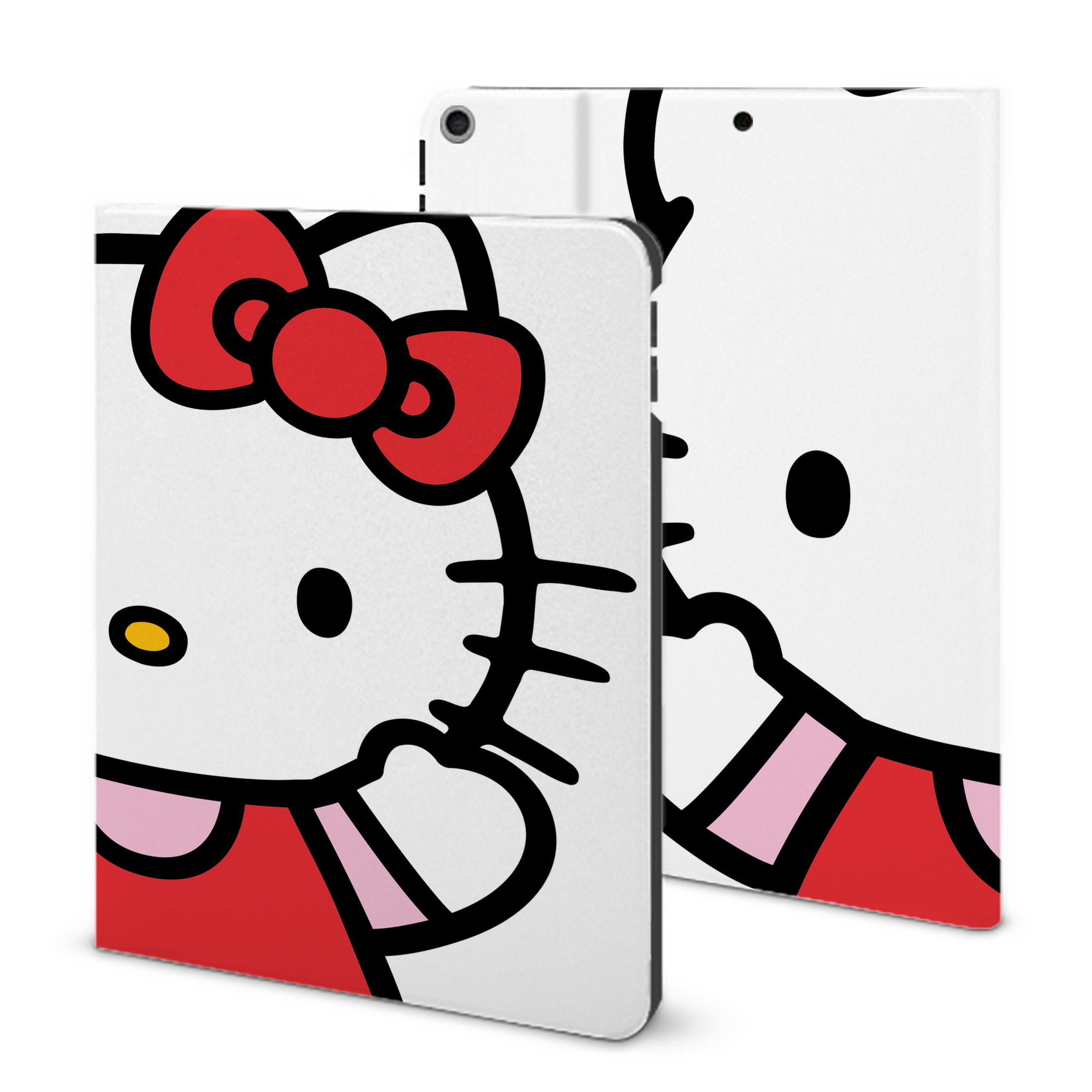 （画像用） Hello Kitty ハローキティ IPad ケース ブック型 PUレザー TPU 耐衝撃 軽量 薄型 ペン収納なし 全面保護 IPad 各モデル対応